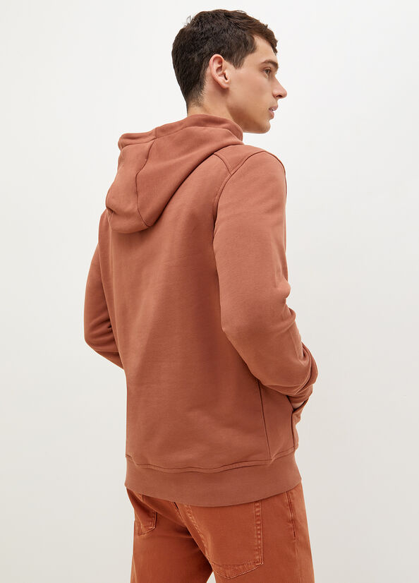 Liu Jo 1995 Logo Hoodie Men's Sweaters Brown | PBG-829015