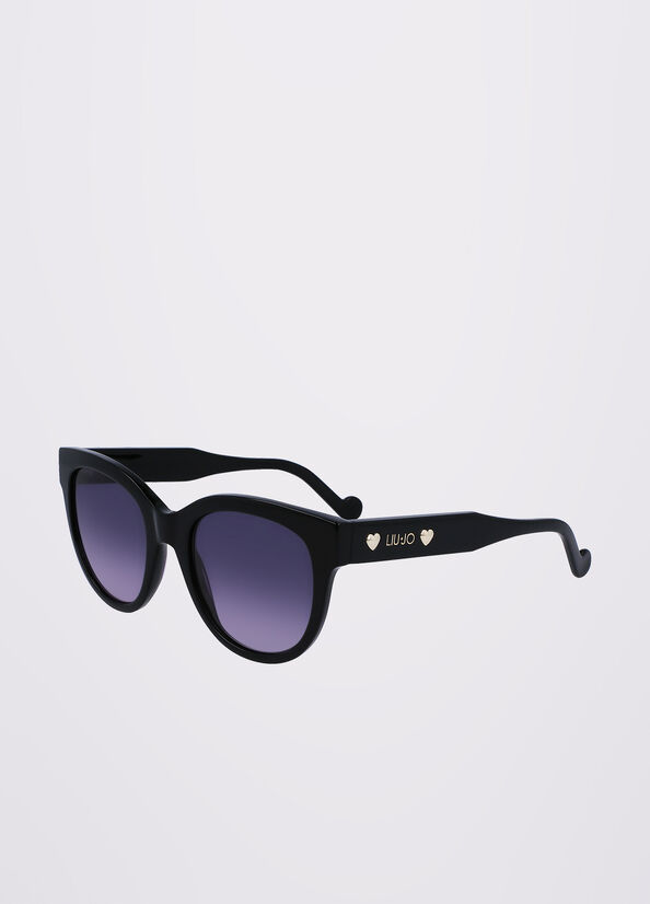 Liu Jo Acetate Women's Sunglasses Black | USJ-509268