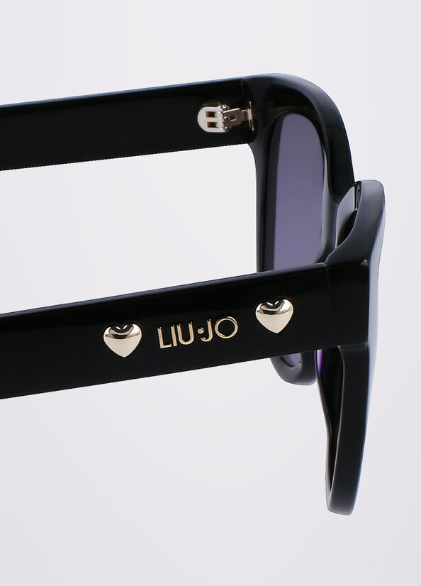 Liu Jo Acetate Women's Sunglasses Black | USJ-509268