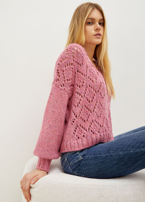 Liu Jo Alpaca Blend Women's Sweaters Pink | DYK-809152