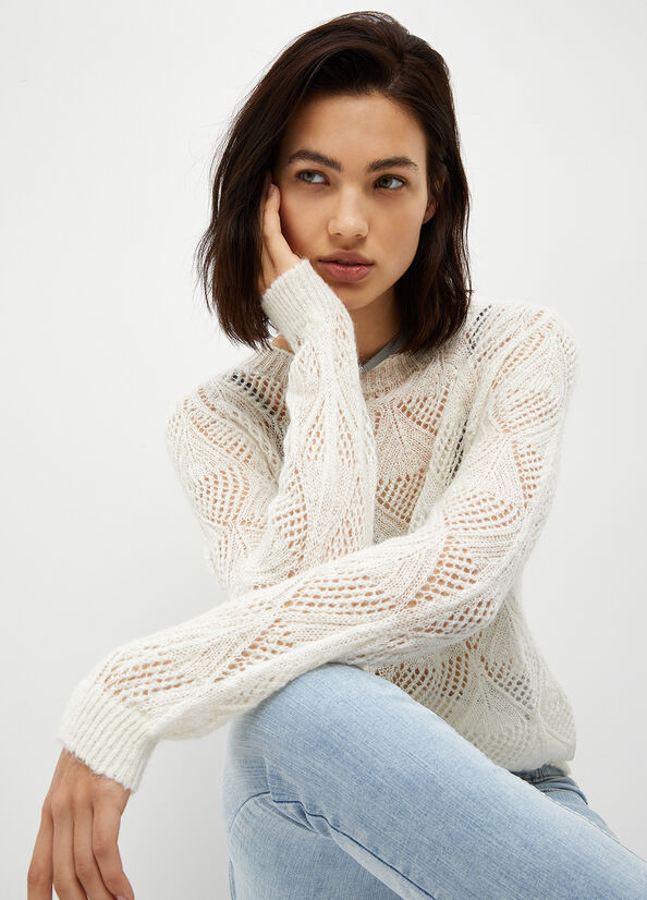 Liu Jo Alpaca Blend Women's Sweaters White | TLA-652018