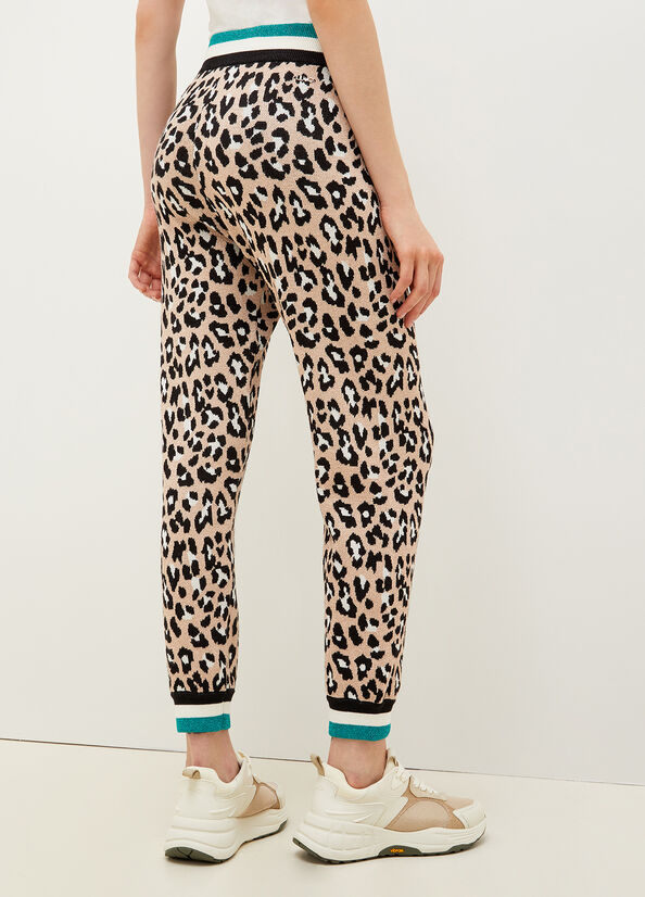 Liu Jo Animal-Print Jogging Women's Pants Brown | CWU-301827