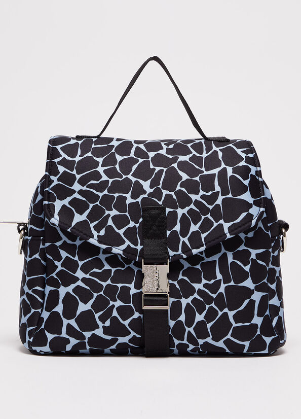 Liu Jo Animal Print Trunk Women's Handbag Blue | PCJ-147532