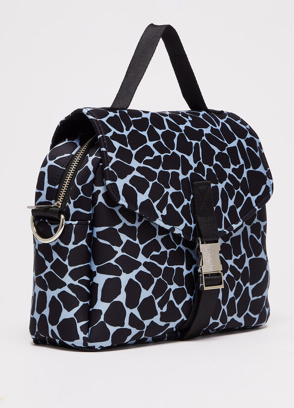 Liu Jo Animal Print Trunk Women's Handbag Blue | PCJ-147532