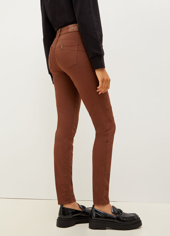 Liu Jo Bottom Up Skinny Women's Pants Brown | NSV-815796