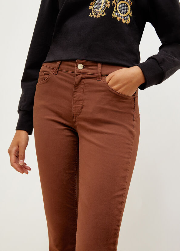 Liu Jo Bottom Up Skinny Women's Pants Brown | NSV-815796