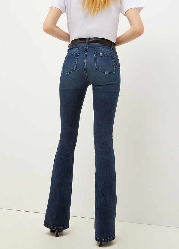 Liu Jo Bottom Up With Women's Straight-Fit Jeans Blue | PHV-401582