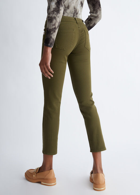 Liu Jo Bottom Up Women's Pants Olive | XKC-795410