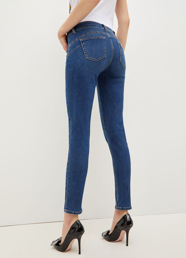 Liu Jo Bottom Up Women's Skinny Jeans Blue | RES-135729