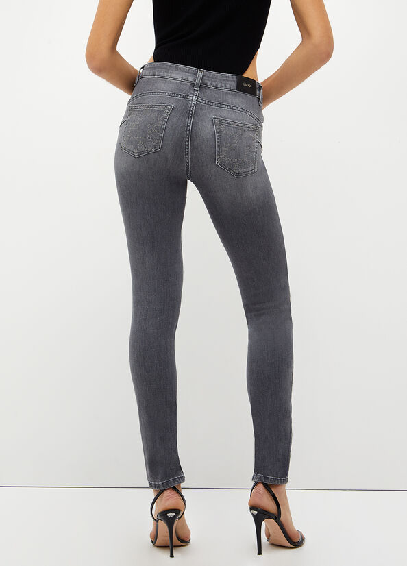 Liu Jo Bottom Up Women's Skinny Jeans Grey | LUF-659103