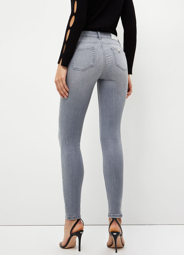 Liu Jo Bottom Up Women's Skinny Jeans Grey | PTJ-645081