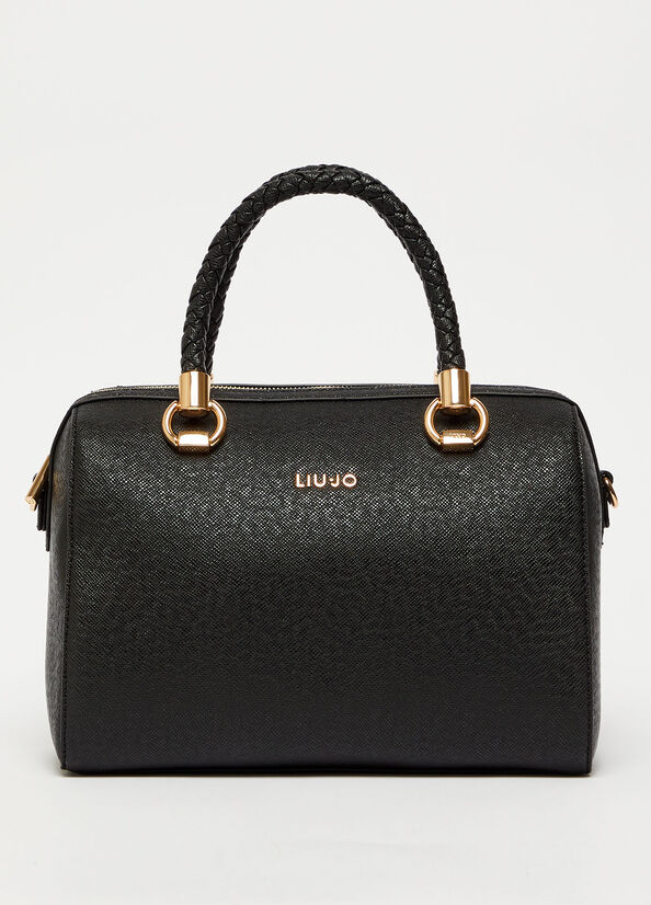 Liu Jo Bowling With Logo Women's Handbag Black | MJA-419083