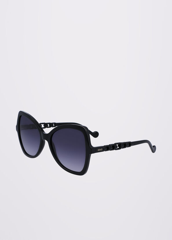 Liu Jo Butterfly Women's Sunglasses Black | WFS-596102