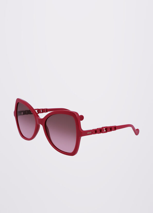 Liu Jo Butterfly Women's Sunglasses Red | MPU-930486