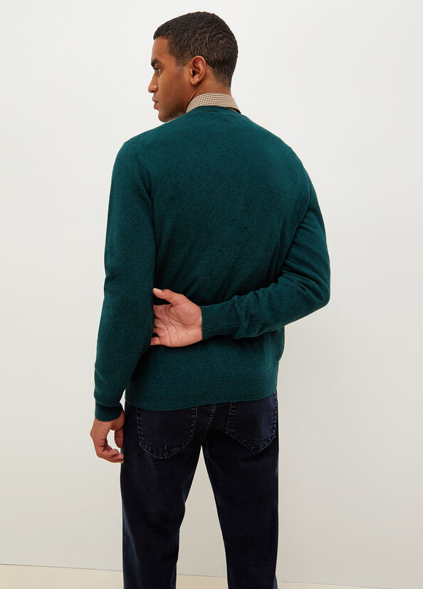 Liu Jo Cashmere Pullover Men's Sweaters Green | VSF-398152