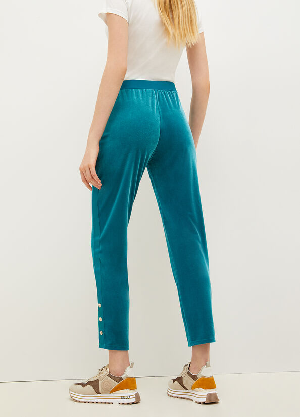 Liu Jo Chenille Jogging Women's Pants Green | FLV-924063