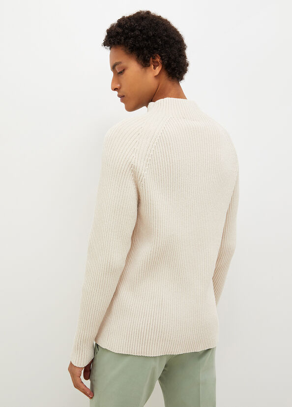 Liu Jo Chenille Men's Sweaters White | HFM-937128