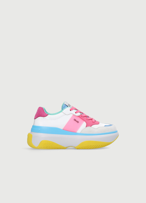 Liu Jo Chunky Multicoloured Women's Sneakers Pink | GKO-956801