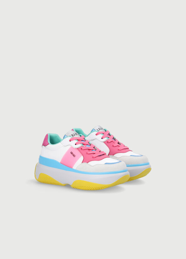 Liu Jo Chunky Multicoloured Women's Sneakers Pink | GKO-956801