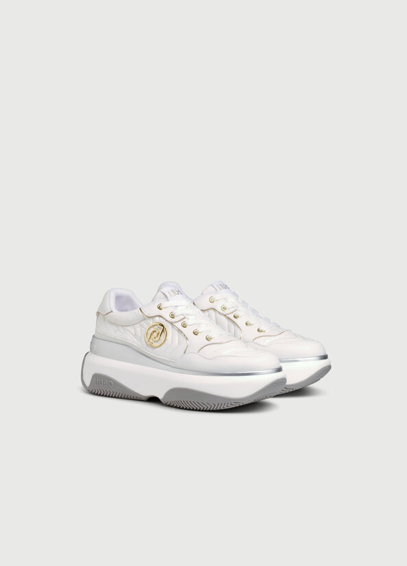 Liu Jo Chunky With Logo Women's Sneakers White | EGT-831957