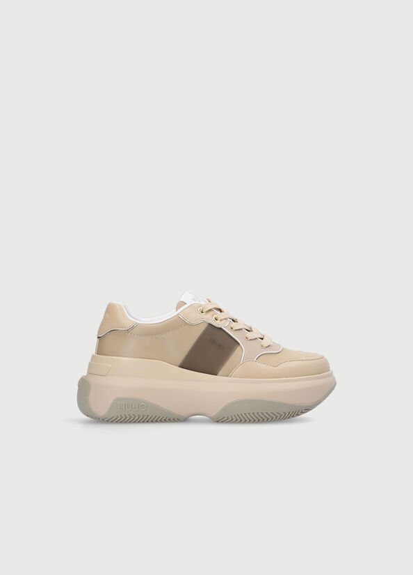 Liu Jo Chunky Women's Sneakers Beige | BZW-435026