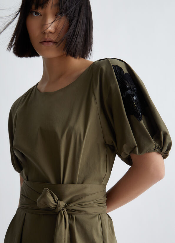 Liu Jo Coming Soon Women's Dress Olive | CJV-928163