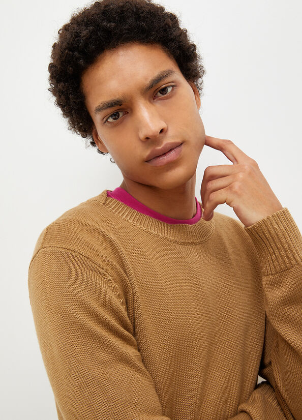 Liu Jo Cotton And Men's Sweaters Brown | EOW-736150