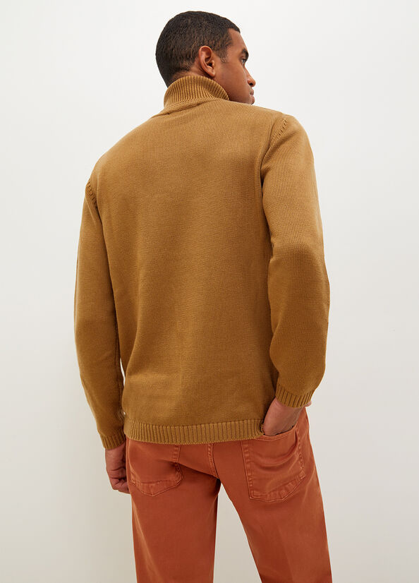 Liu Jo Cotton Men's Sweaters Brown | IZY-108346