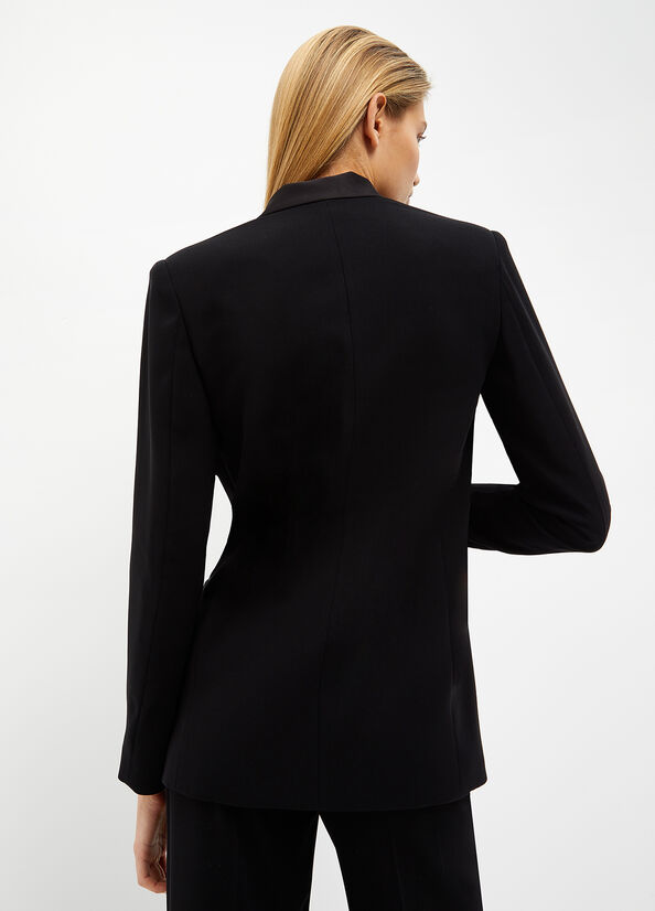 Liu Jo Crepe Blazer Women's Jackets Black | MGJ-307216