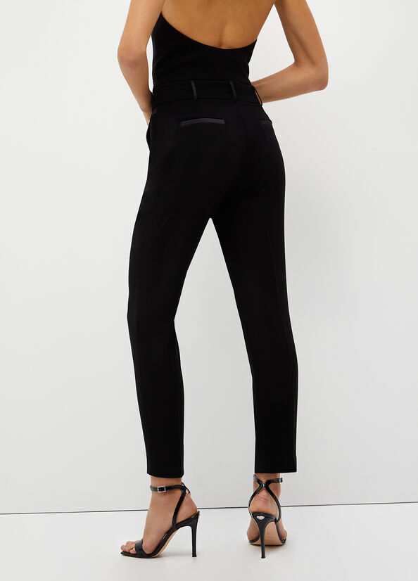 Liu Jo Crepe Women's Pants Black | PLB-561304