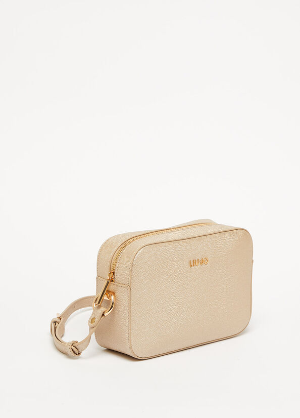 Liu Jo Crossbody With Logo Women's Handbag Light Gold | WJR-475912