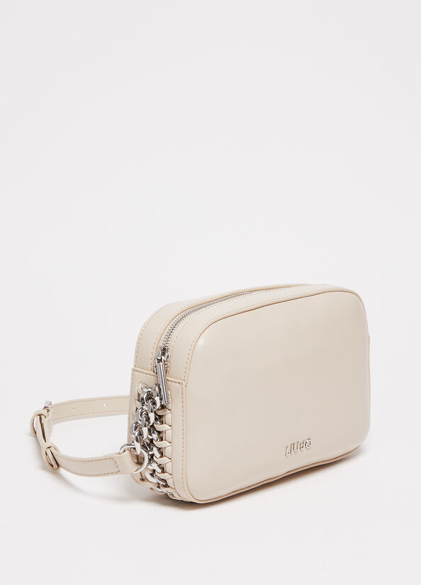 Liu Jo Crossbody With Logo Women's Shoulder Bags Beige | QSR-935012