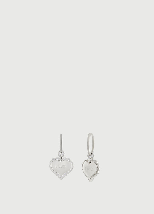 Liu Jo Earrings With Hearts Women\'s Jewelry Grey | OBK-897056