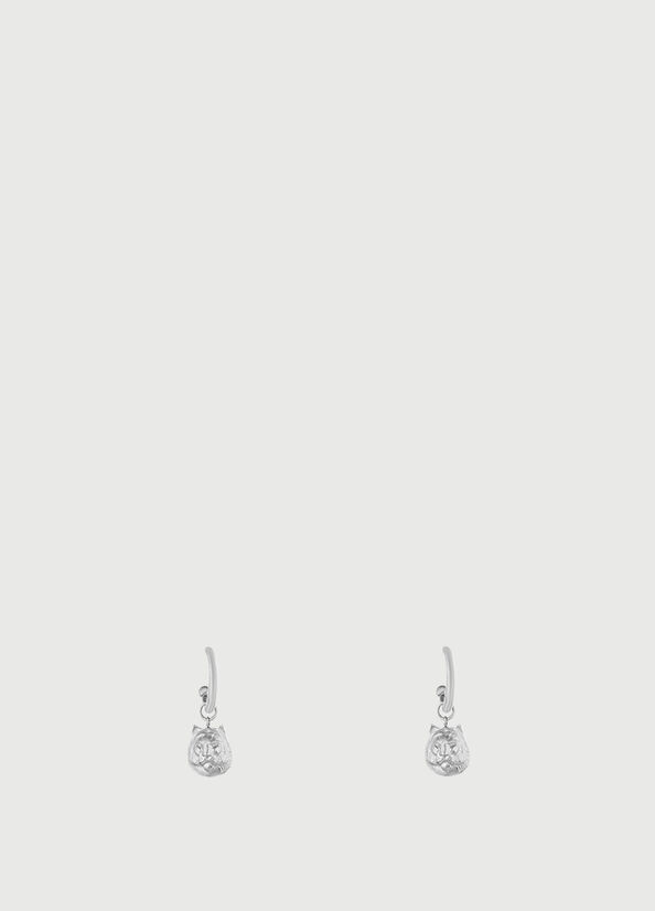 Liu Jo Earrings With Lion Charm Women's Jewelry Silver | TQC-927105