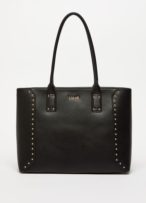 Liu Jo Eco-FriendlyWith Charm Women's Shopper Bag Black | TIU-812904