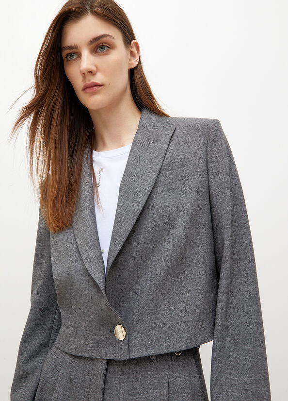 Liu Jo Eco-Friendly Blazer Women's Jackets Grey | FLX-251863