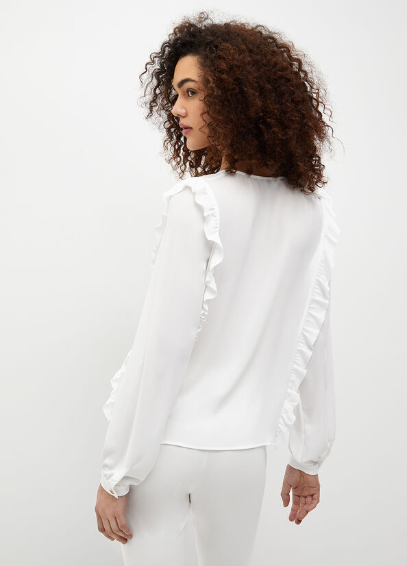 Liu Jo Eco-Friendly Blouse Women's Shirts White | FKZ-374812