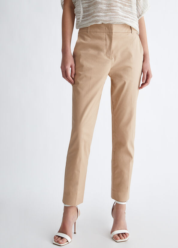 Liu Jo Eco-Friendly Cigarette Women\'s Pants Beige | SDC-492630