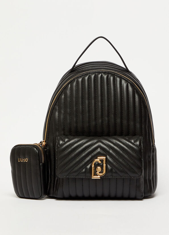 Liu Jo Eco-Friendly Quilted Women's Backpacks Black | JFK-814937