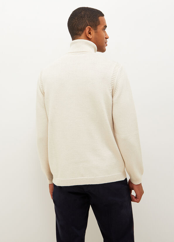 Liu Jo Eco-Friendly Turtleneck Men's Sweaters White | MBU-127309