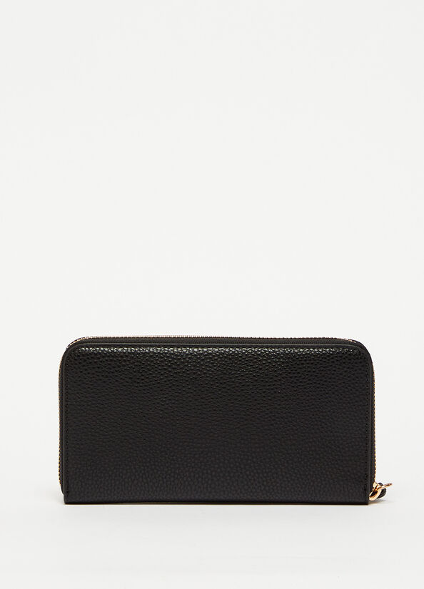 Liu Jo Eco-Friendly With Charm Women's Wallets Black | DUS-164782