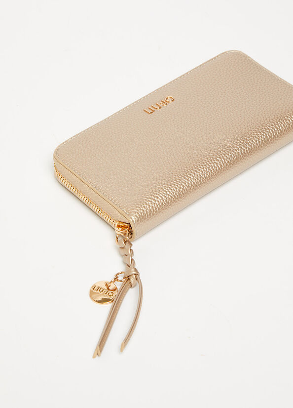 Liu Jo Eco-Friendly With Charm Women's Wallets Light Gold | LNH-520714