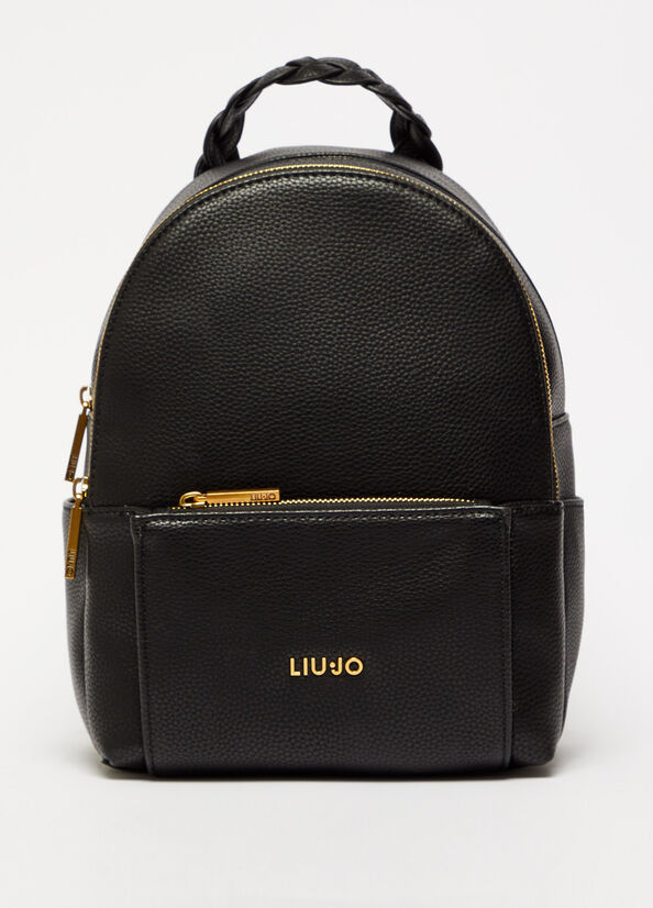 Liu Jo Eco-Friendly With Logo Women's Backpacks Black | DJP-705348