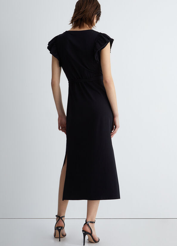 Liu Jo Eco-Friendly With Logo Women's Dress Black | SBK-590613