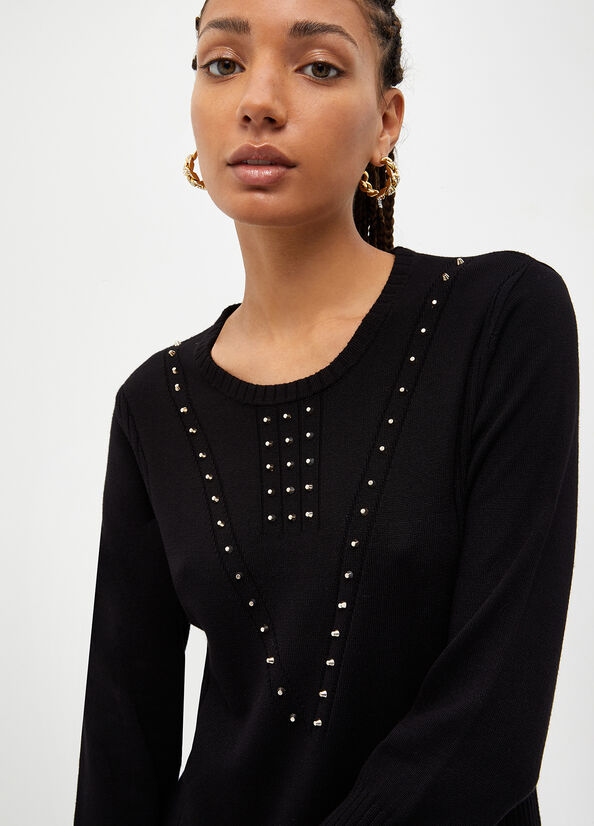 Liu Jo Eco-Friendly With Studs Women's Dress Black | VHA-752319