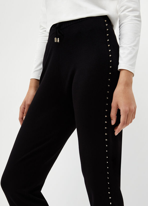 Liu Jo Eco-Friendly With Studs Women's Pants Black | WBD-487530