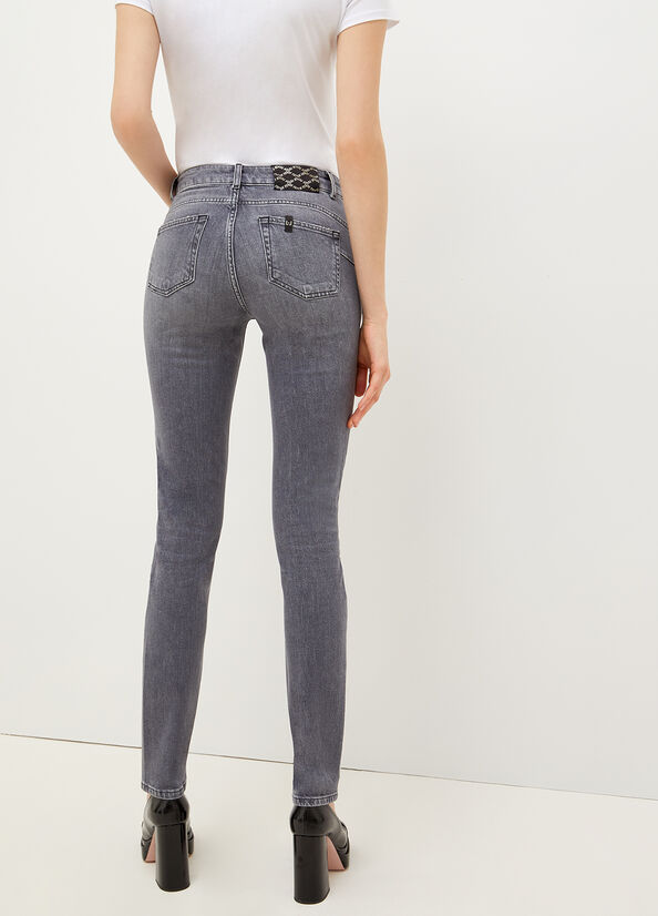 Liu Jo Eco-Friendly Women's Slim-Fit Jeans Grey | HZA-294176