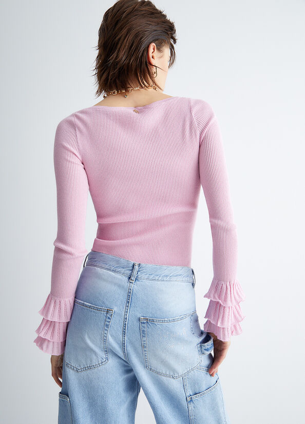 Liu Jo Eco-Friendly Women's Sweaters Pink | HYF-621748