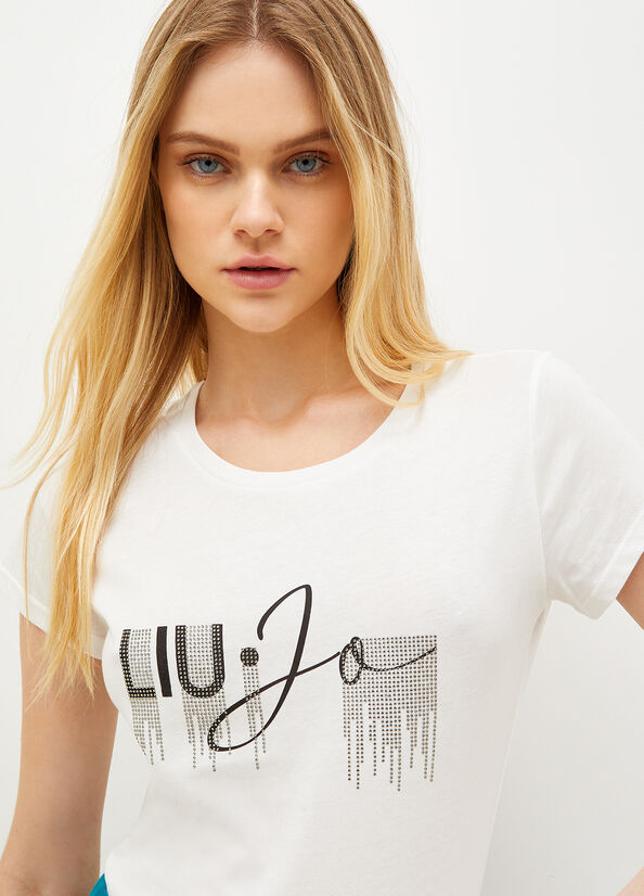 Liu Jo Eco-Friendly Women's T Shirts White | DTJ-609482