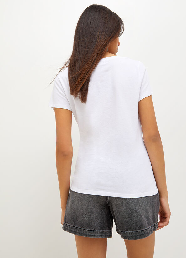 Liu Jo Eco-Friendly Women's T Shirts White | HPZ-483602